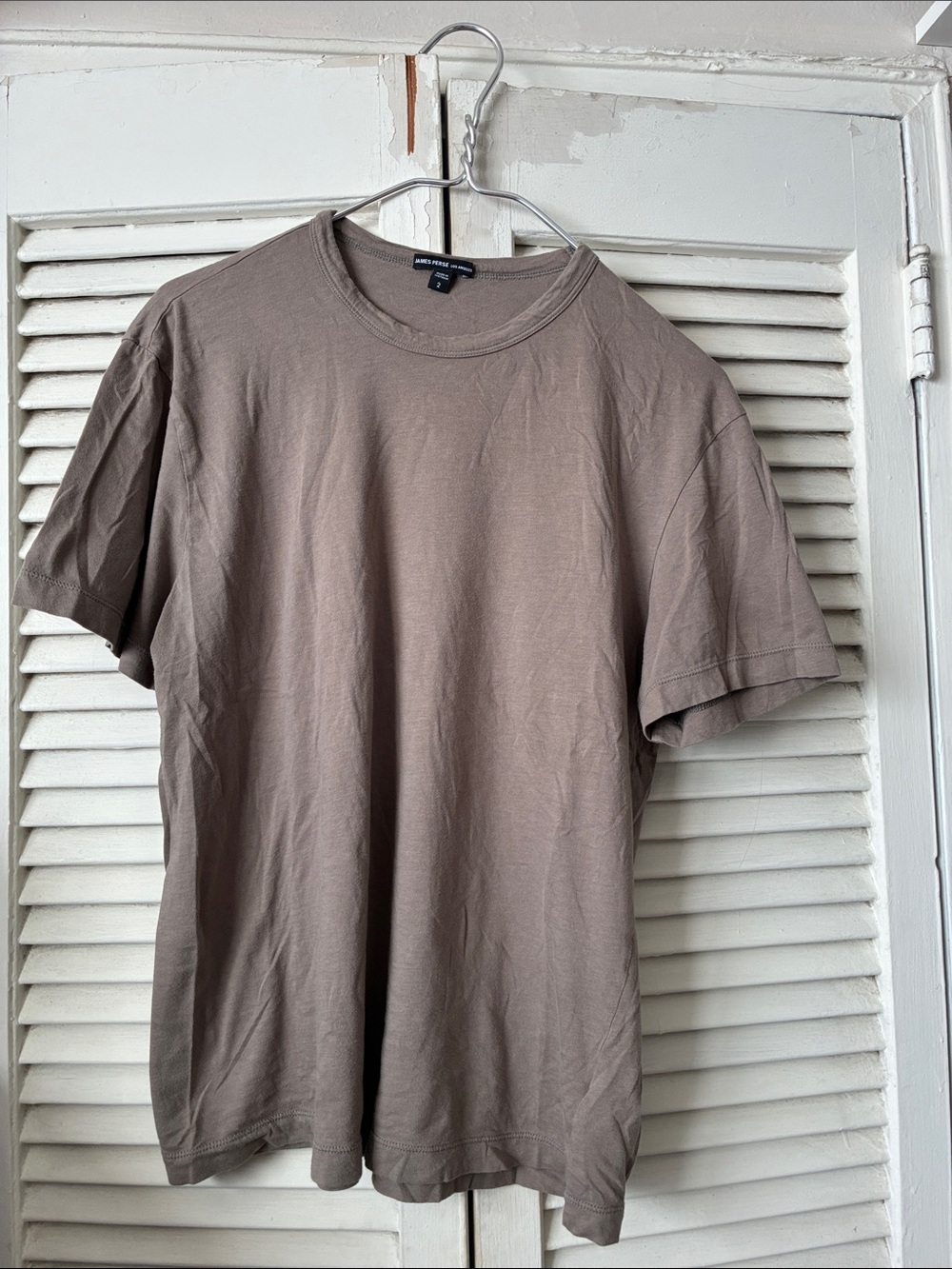 Women’s James Perse Classic Crew Neck T-Shirt - Taupe